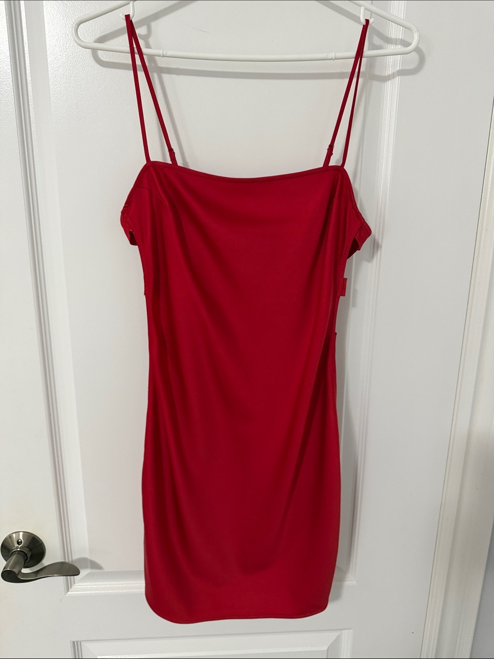 Fleur du Mal Red Spaghetti-Strap Mini Dress